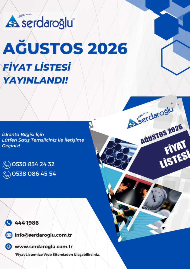 AĞUSTOS 2026 Fiyat Listemiz Yayınlandı !